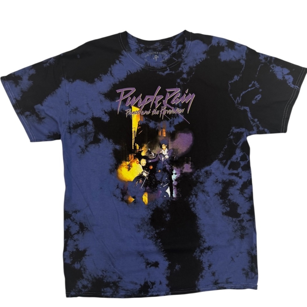 Prince Purple Rain Acid Wash Tee Iconic 80s Vibe Graphic Size Large Unisex
